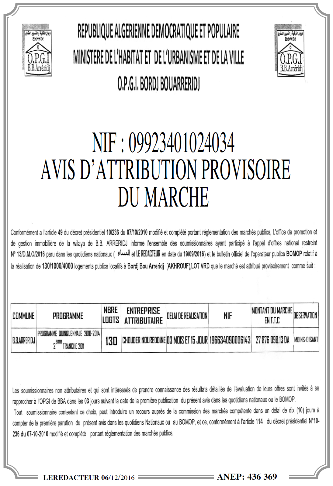 LE REDACTEUR