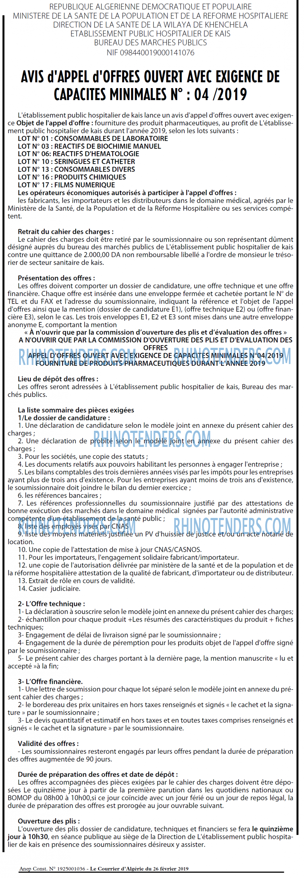 Le Courrier d'Algerie