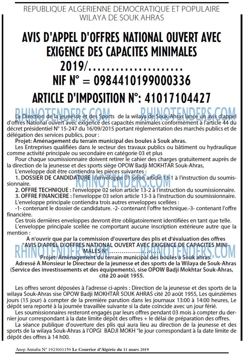 Le Courrier d'Algerie