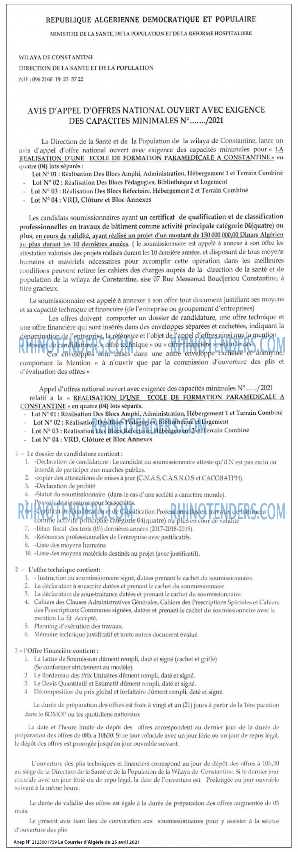 Le Courrier d'Algerie