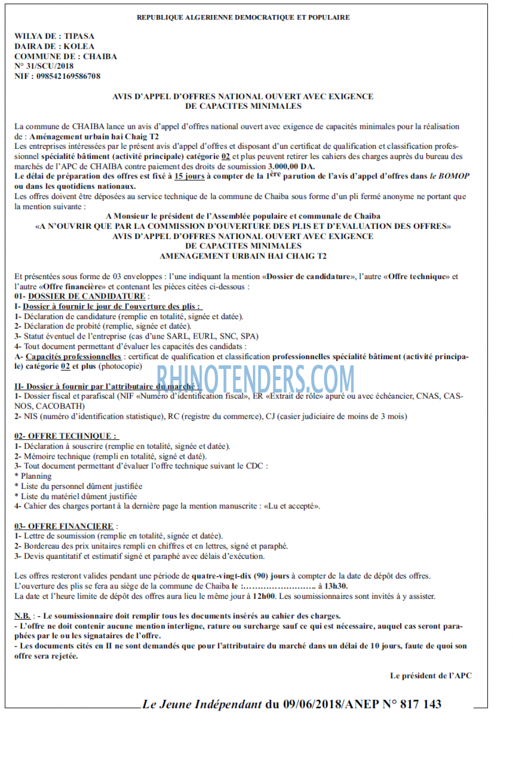 Le jeune indépendant