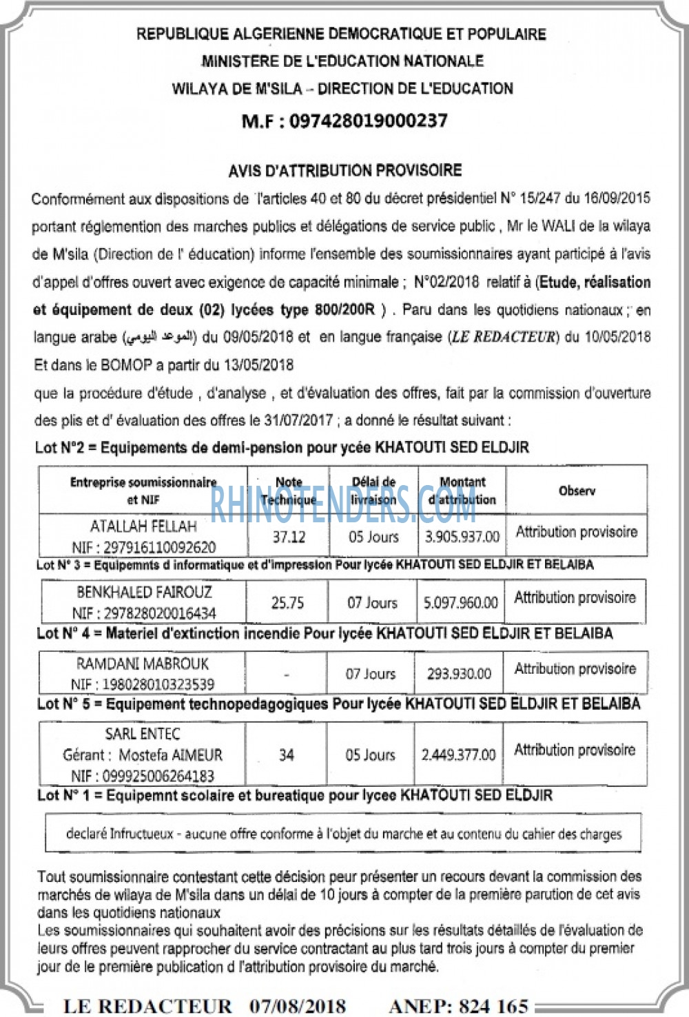 LE REDACTEUR