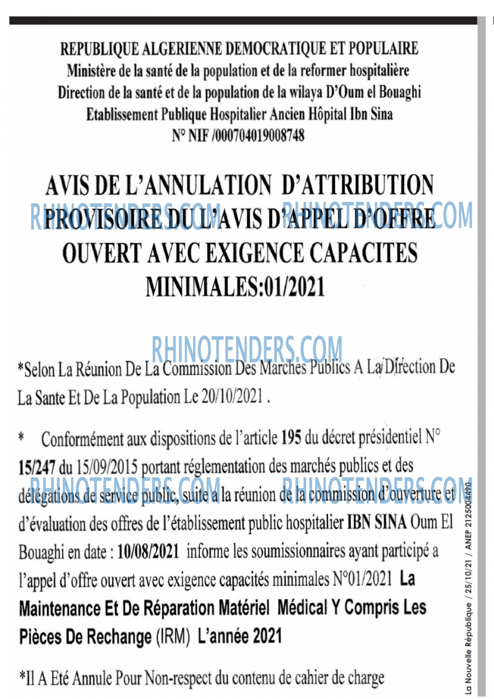 NOUVELLE REPUBLIQUE