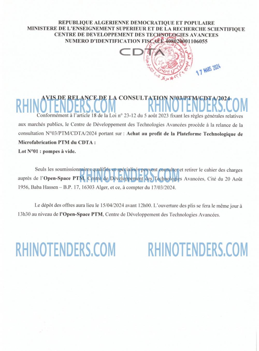 Rhinotenders