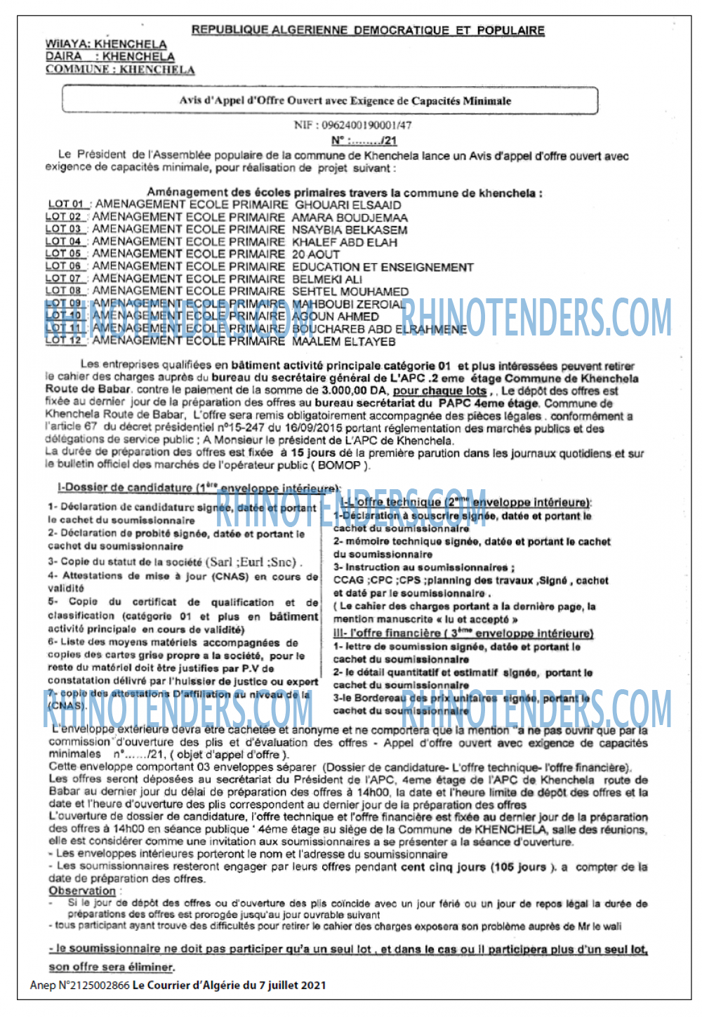 Le Courrier d'Algerie