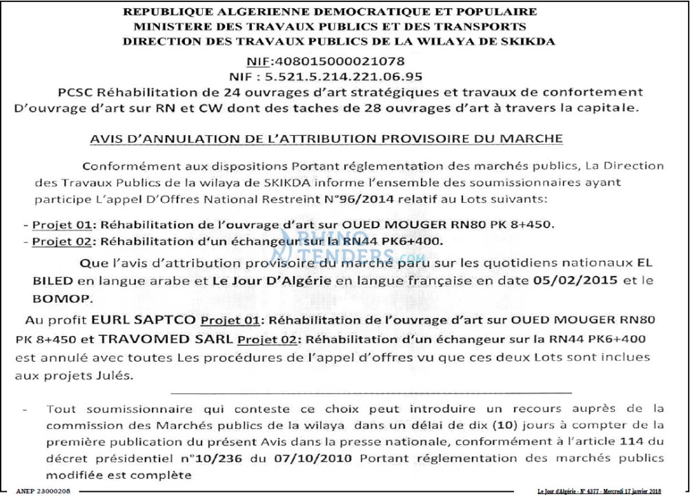 LE SOIR D'ALGERIE