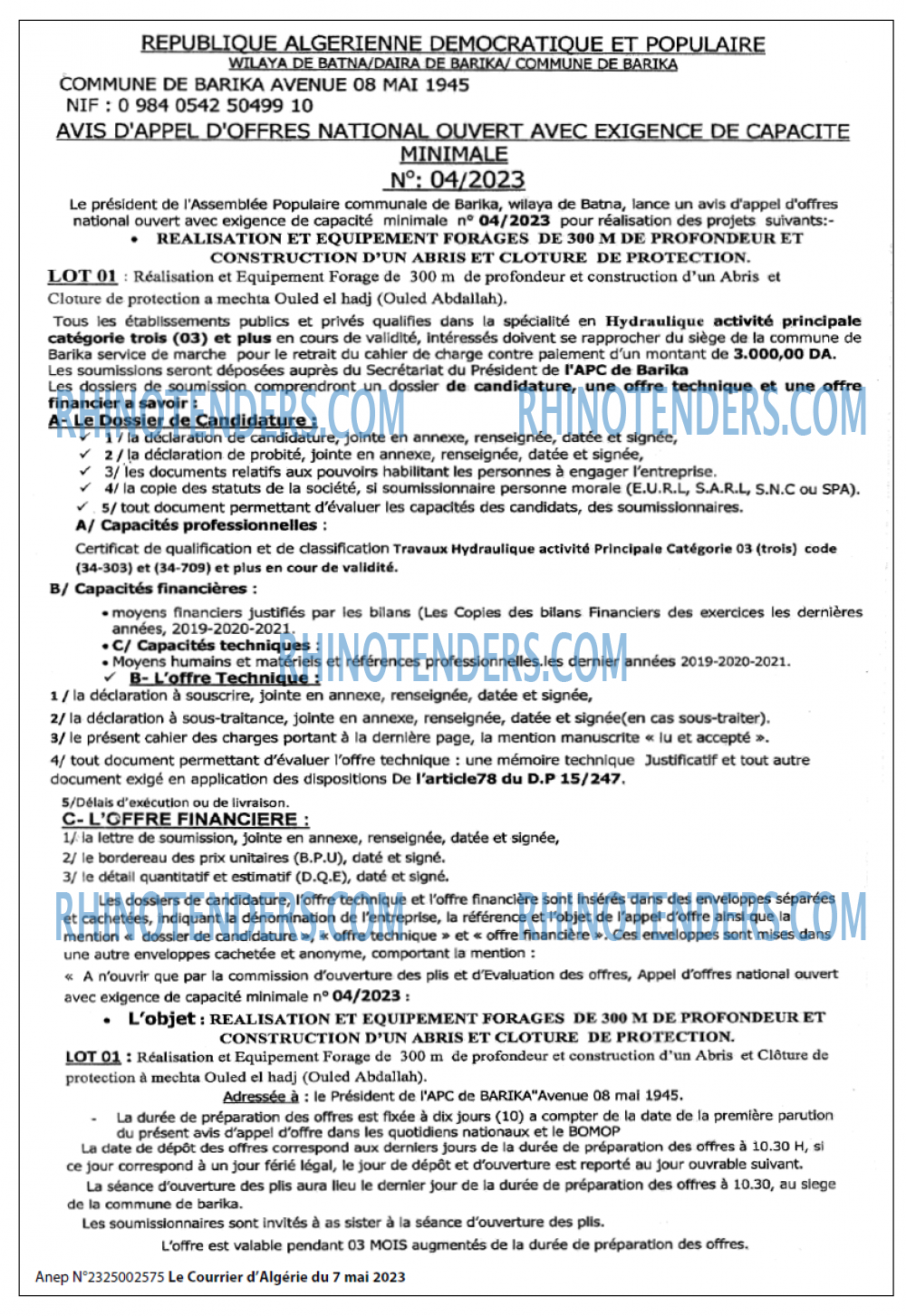 Le Courrier d'Algerie