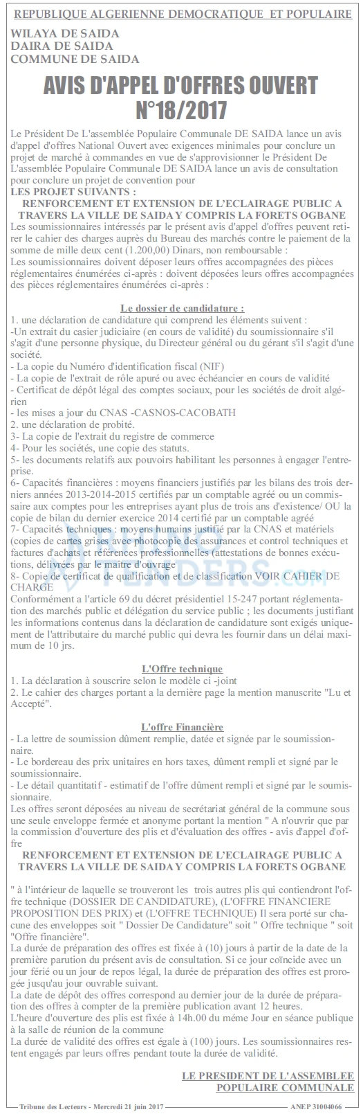 TRIBUNE DES LECTEURS