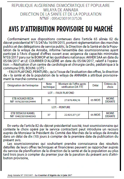Le Courrier d'Algerie