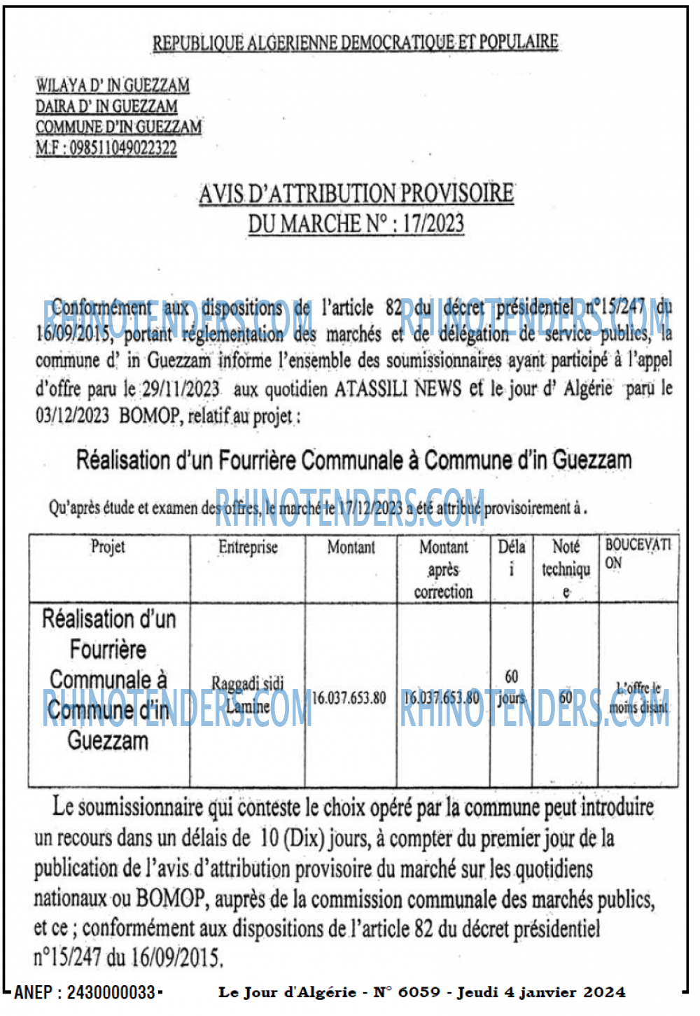 Le Jour d'Algérie