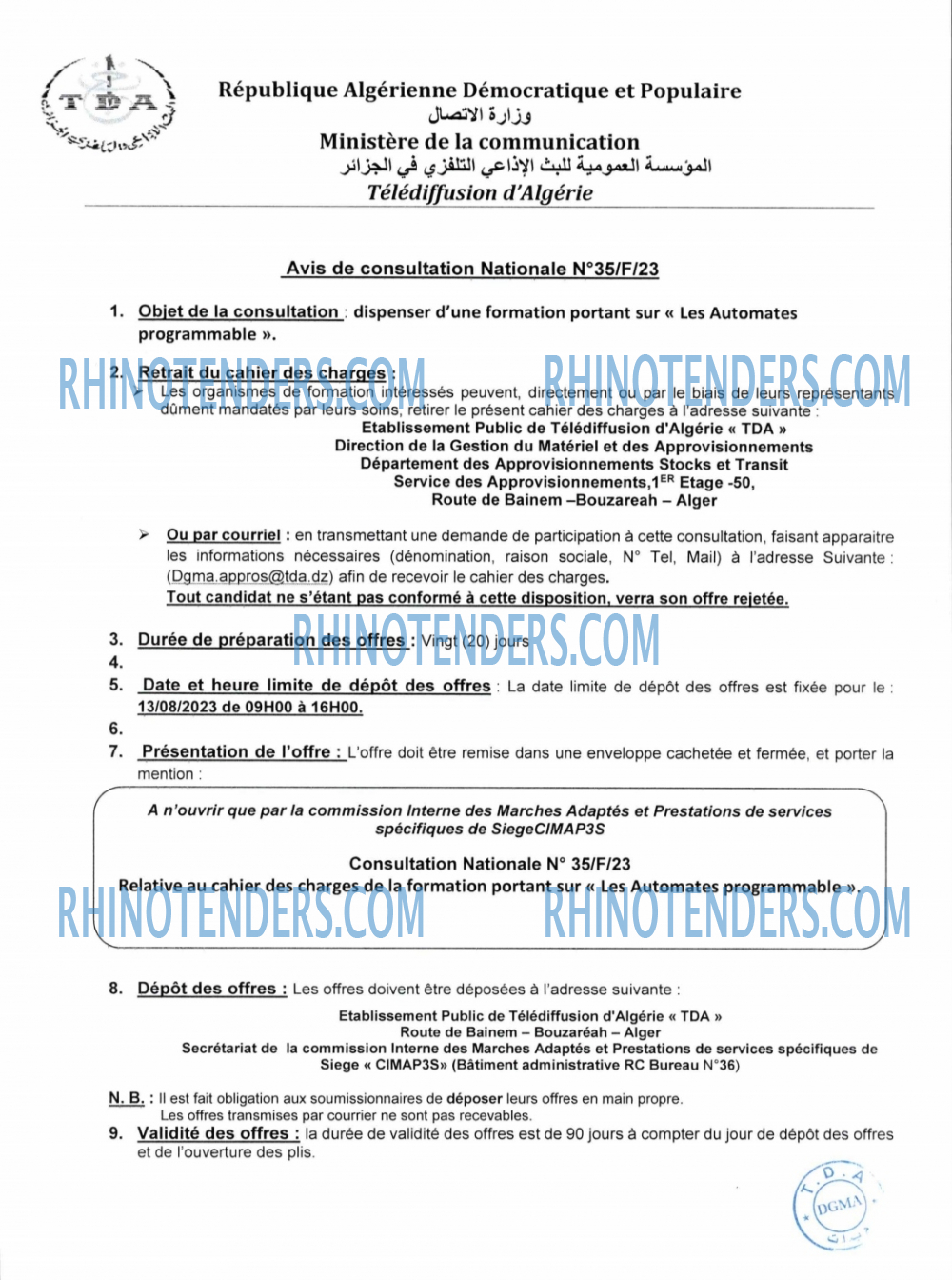 Rhinotenders