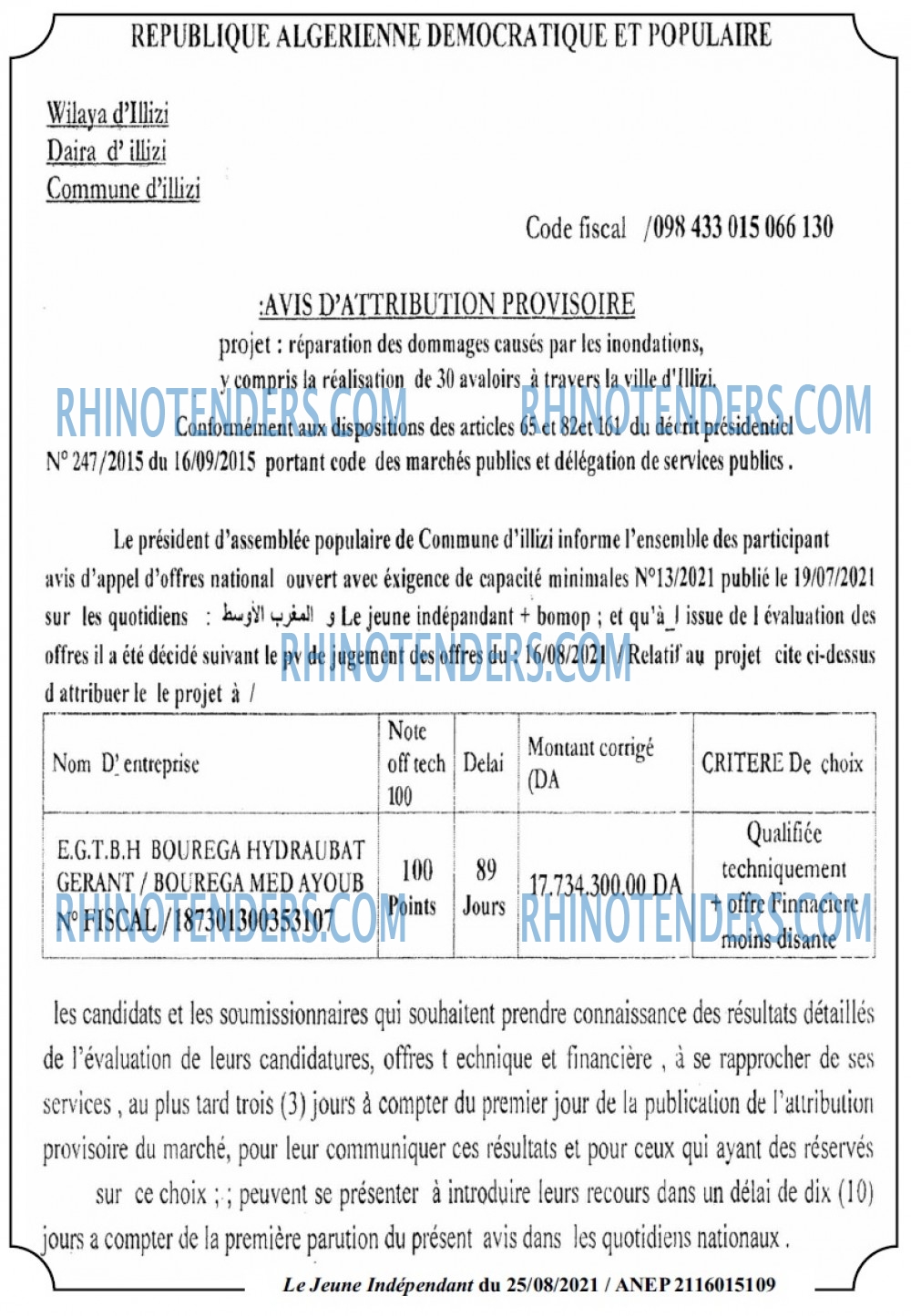 Jeune Independant