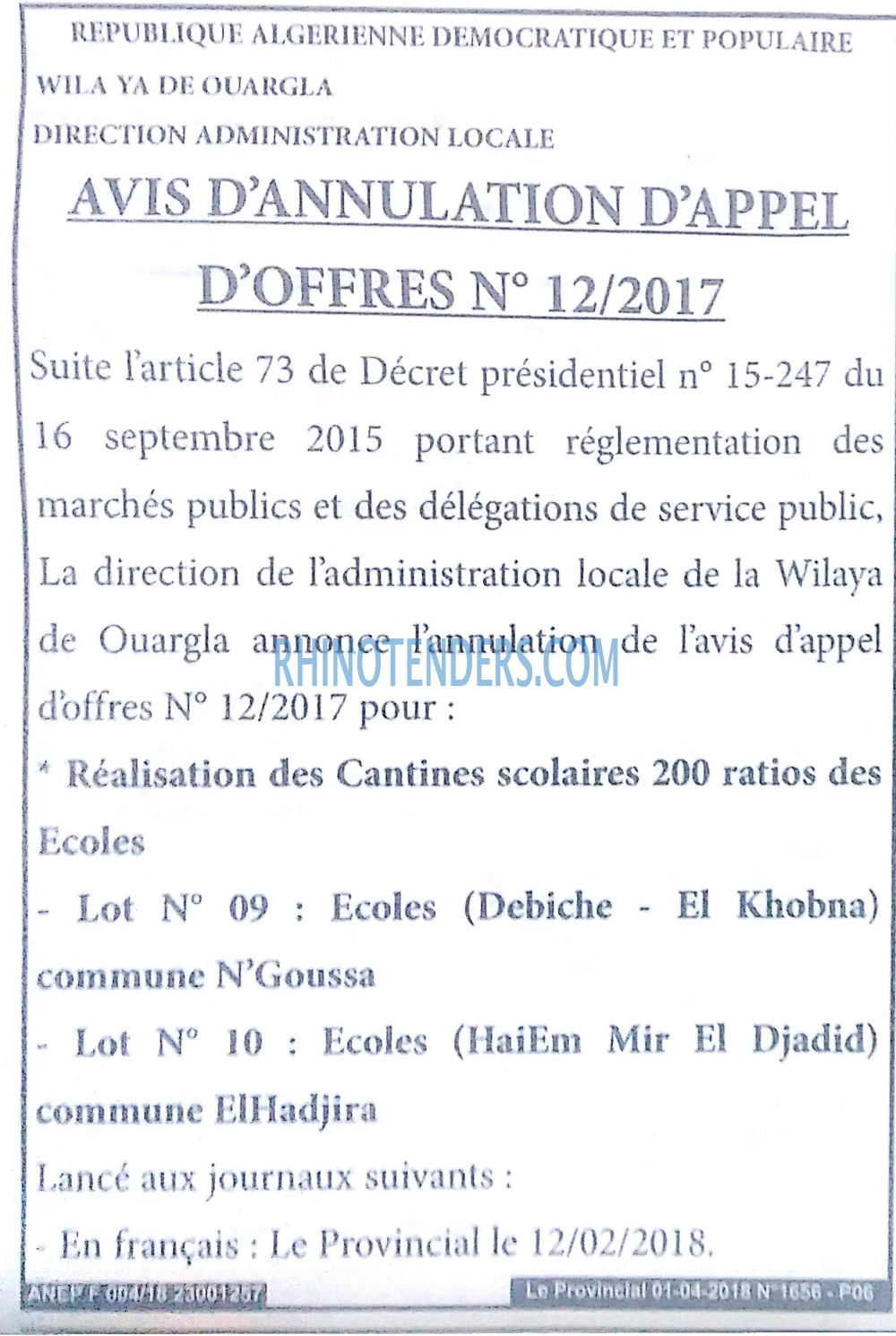 LE PROVINCIAL
