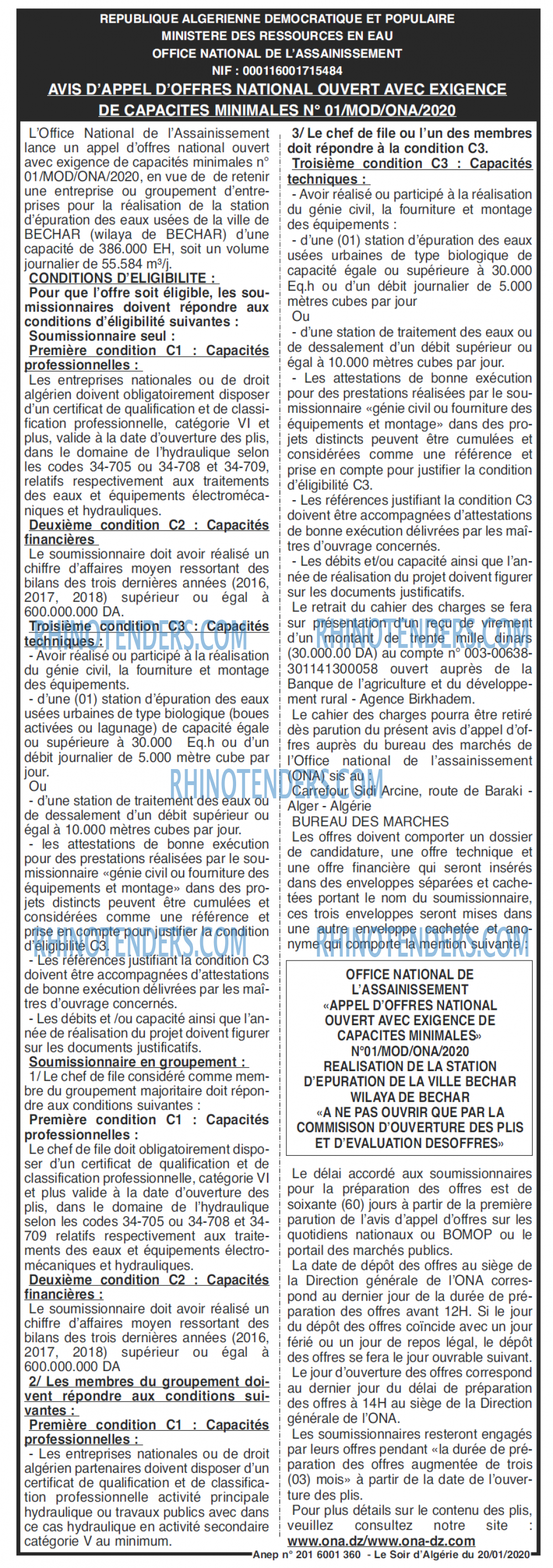 LE SOIR D'ALGERIE