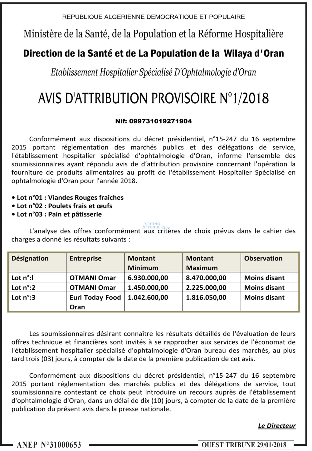ouest TRIBUNE