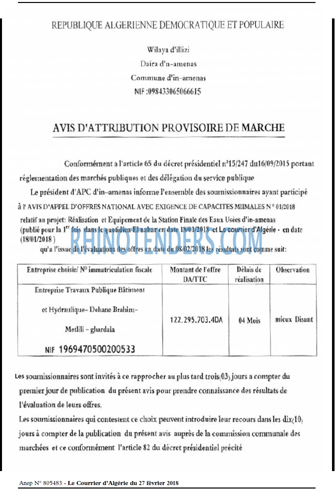 Le Courrier d'Algerie