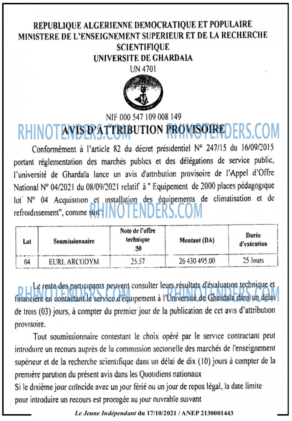 Jeune Independant