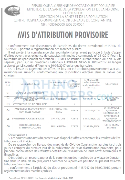 Le Courrier d'Algerie