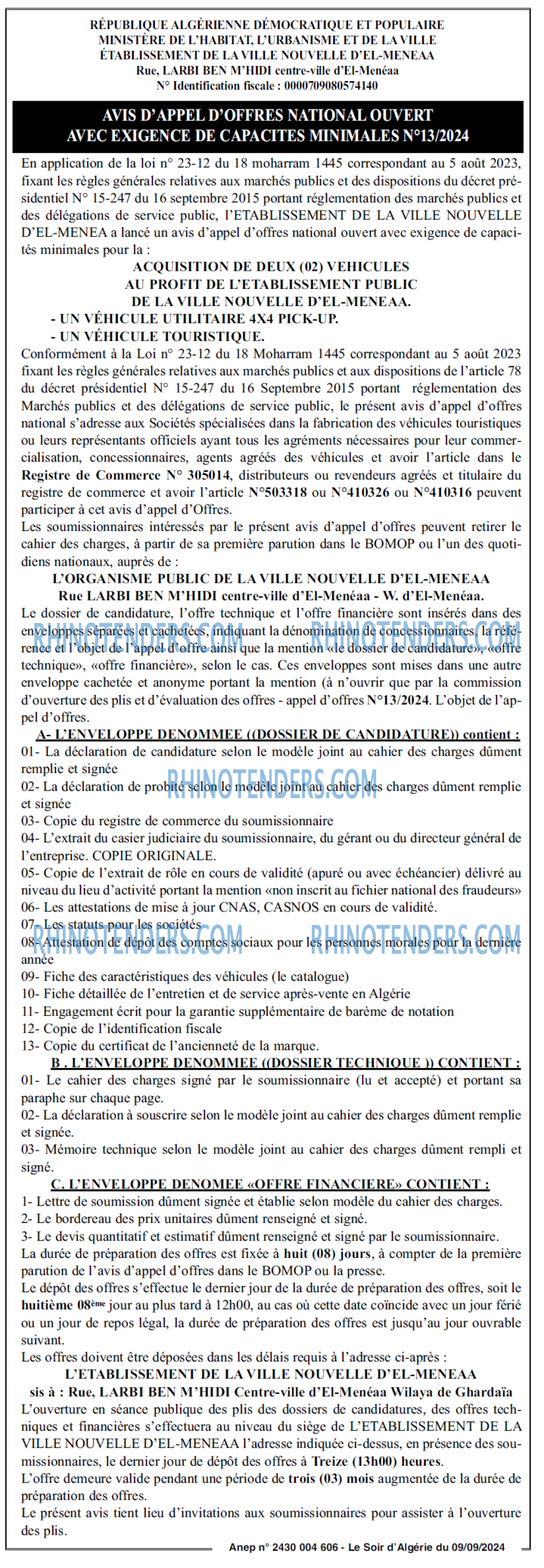 LE SOIR D'ALGERIE