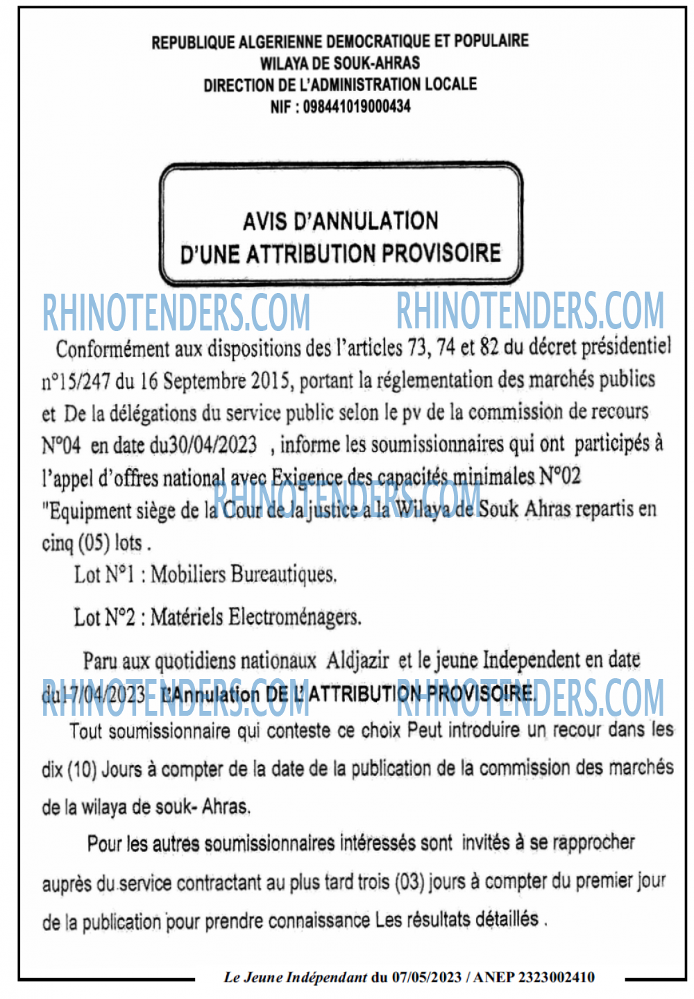 Jeune Independant