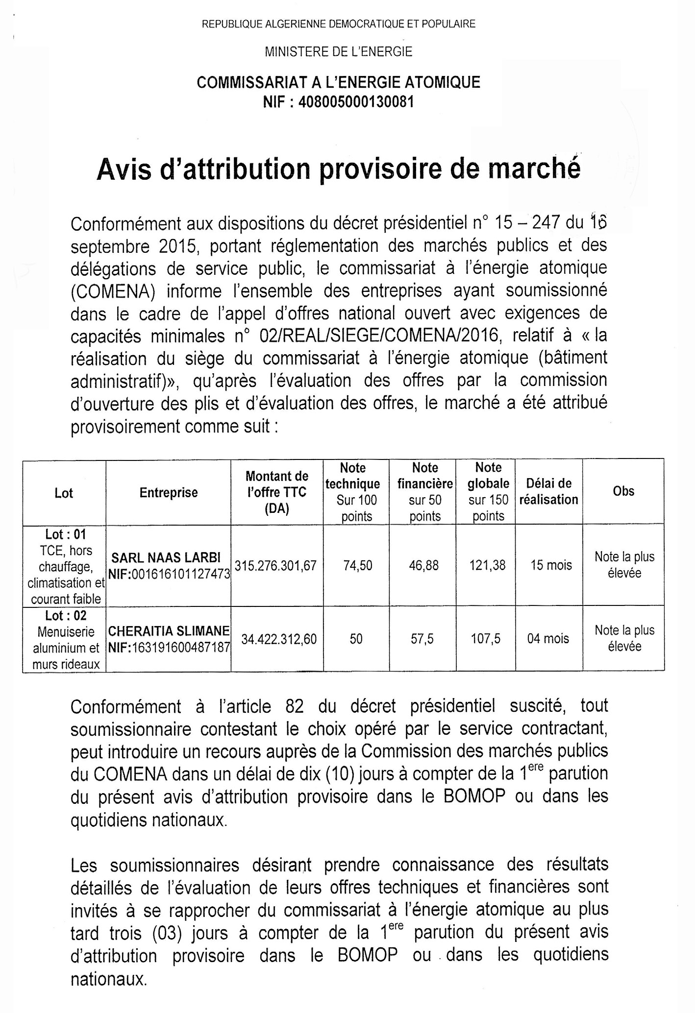 LE SOIR D'ALGERIE