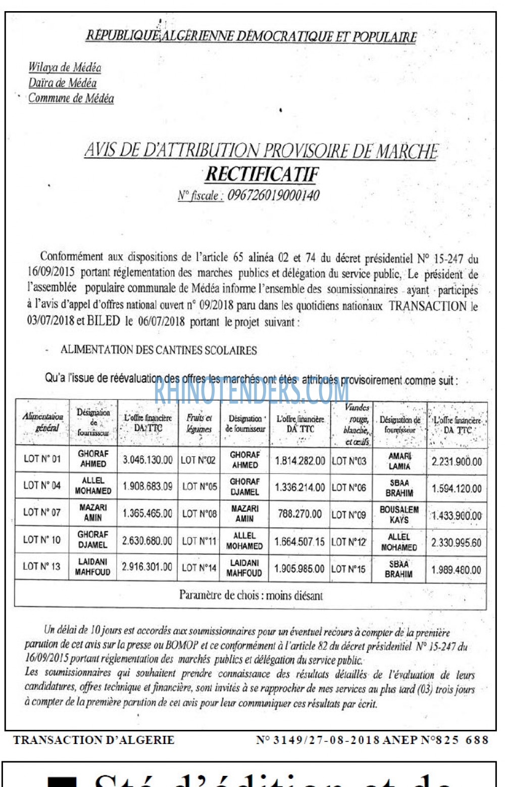 TRIBUNE DES LECTEURS