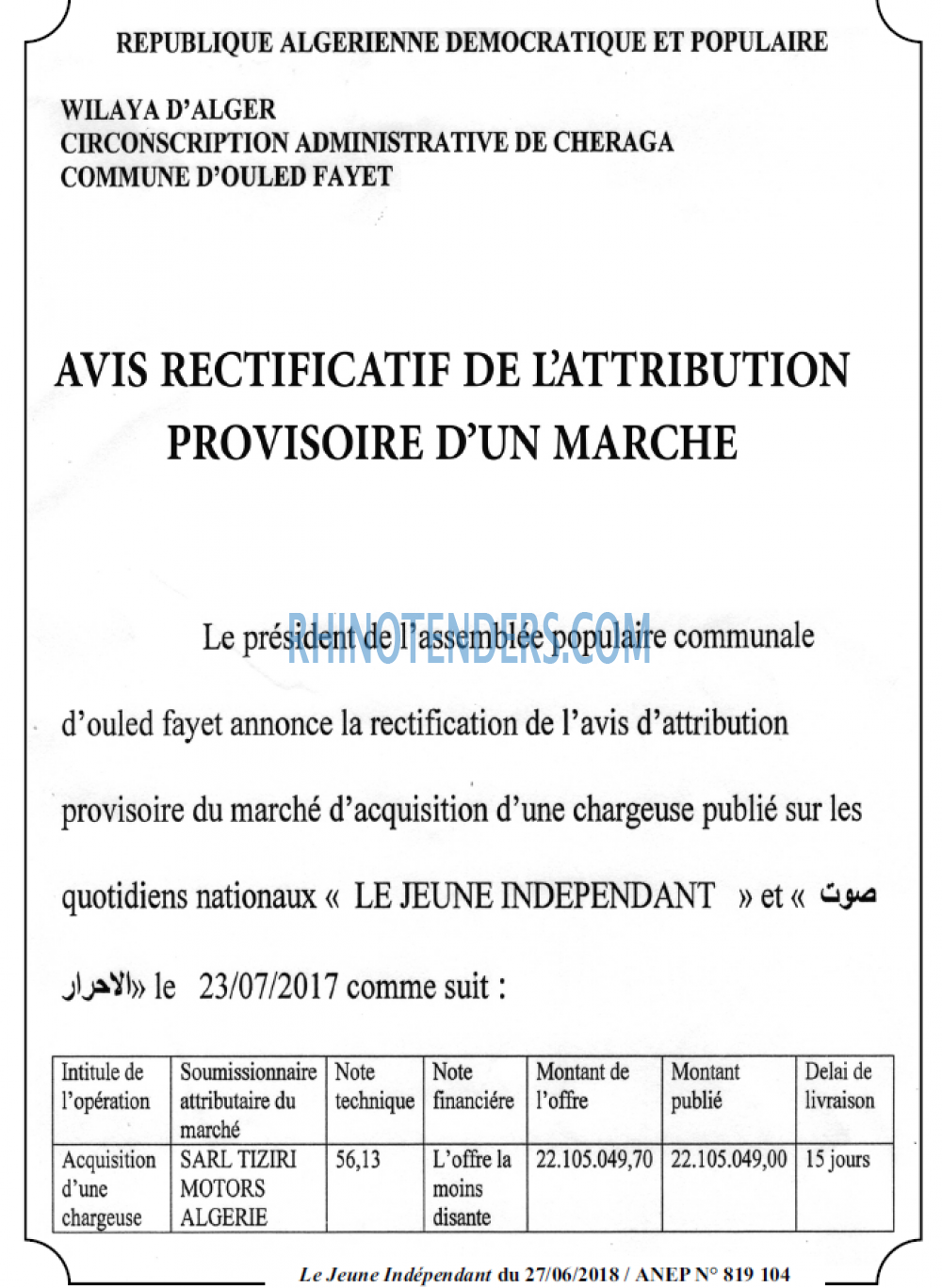 Jeune Independant
