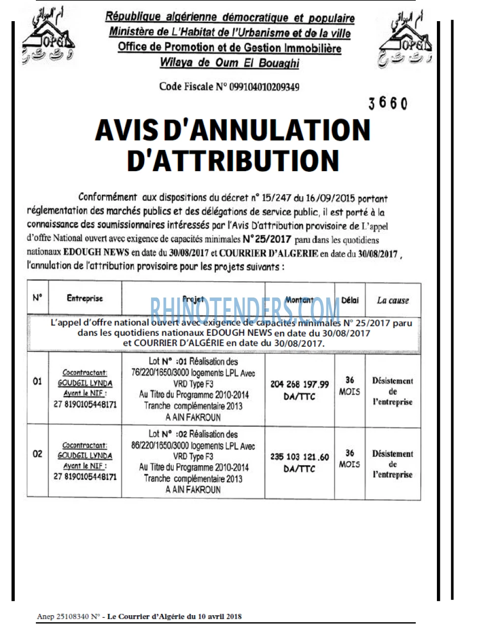 Le Courrier d'Algerie