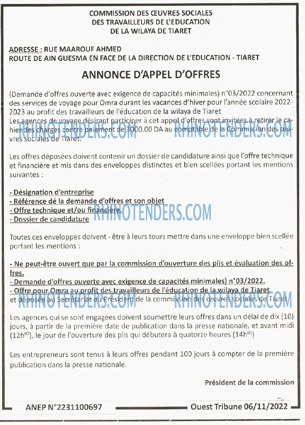 ouest TRIBUNE