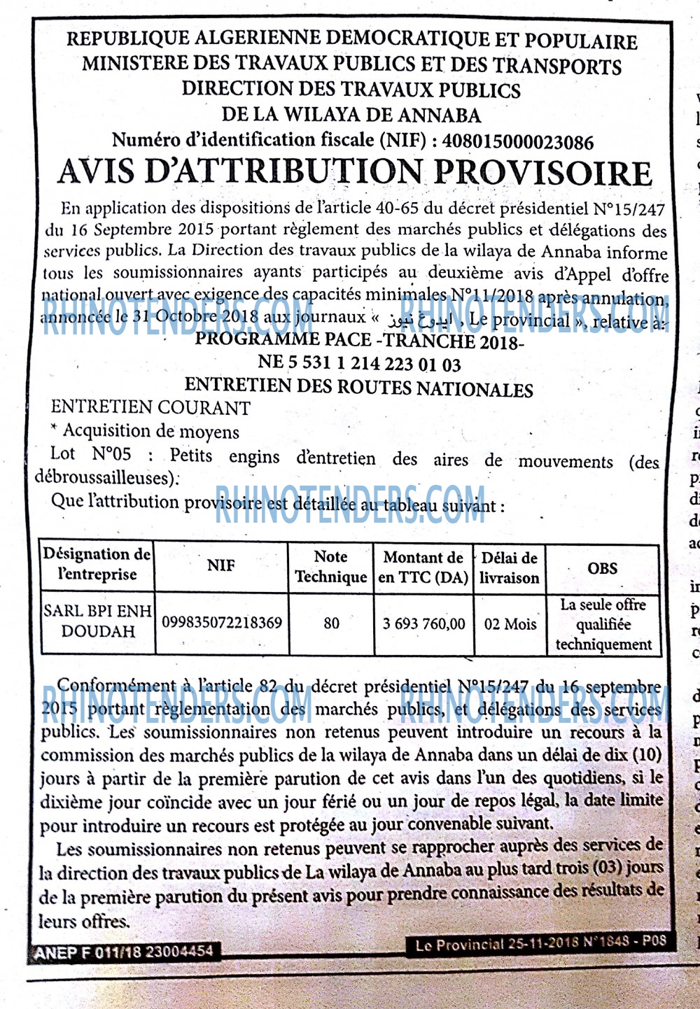 LE PROVINCIAL