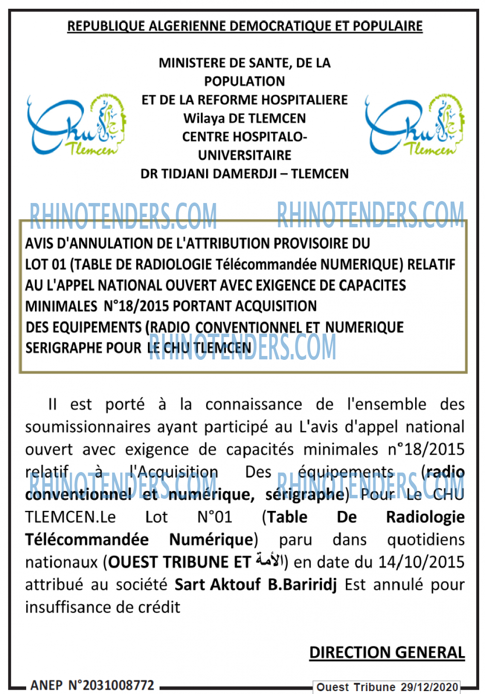 ouest TRIBUNE