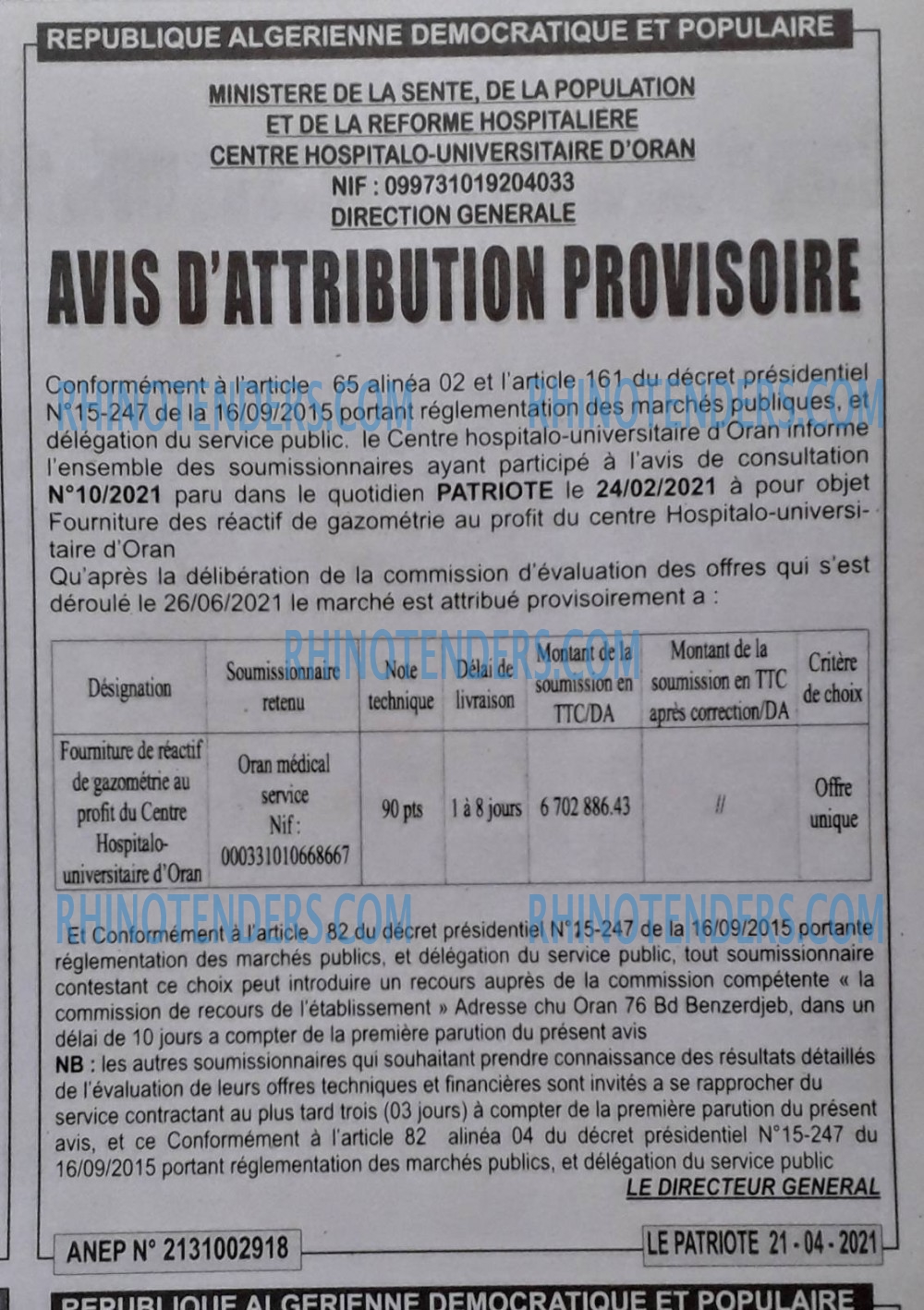 LE PATRIOTE