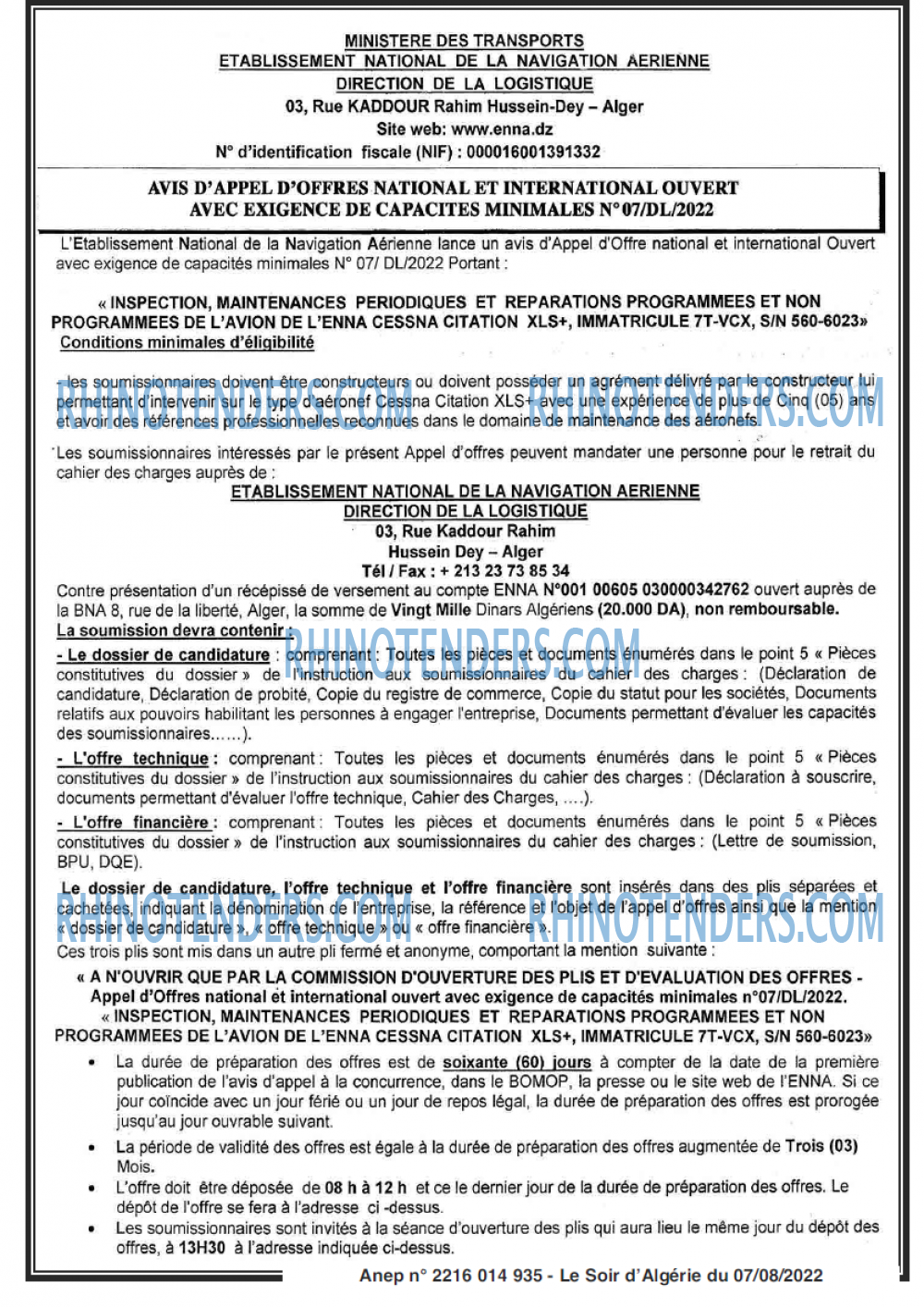 LE SOIR D'ALGERIE