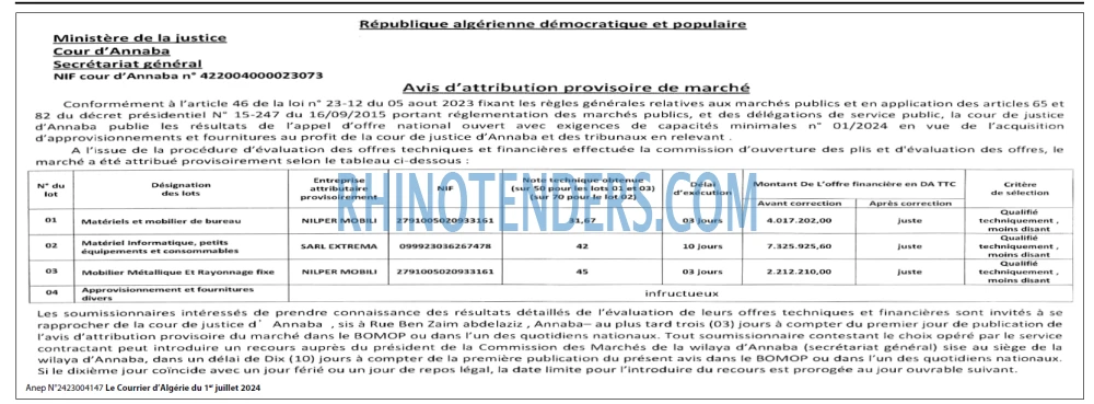 Le Courrier d'Algerie