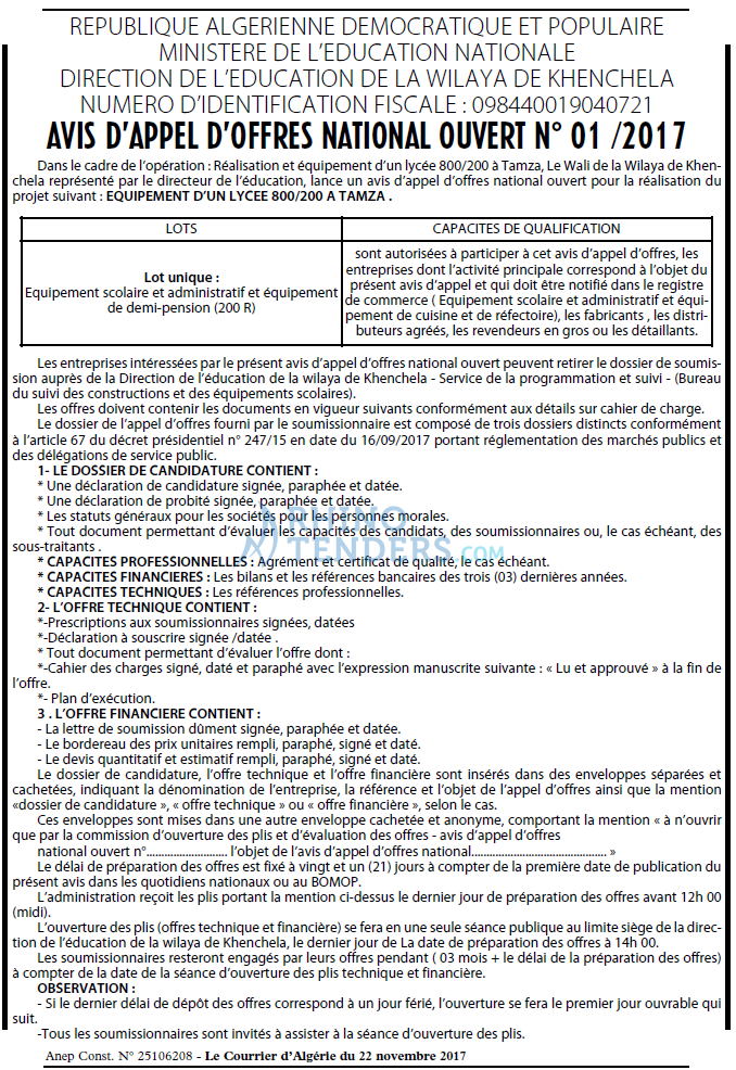 Le Courrier d'Algerie