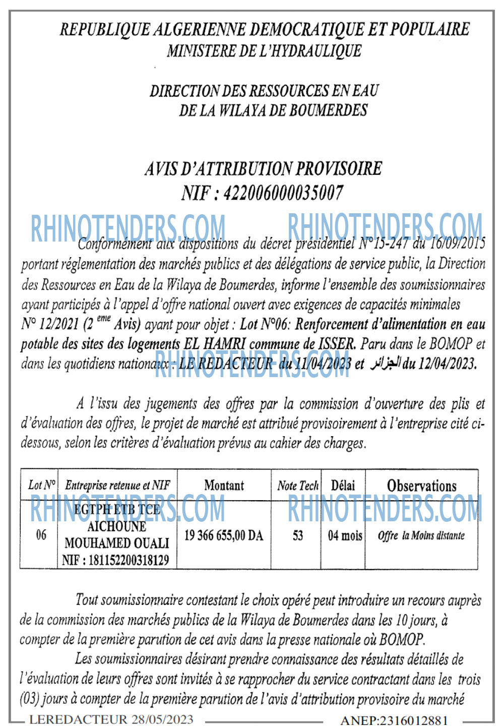 LE REDACTEUR