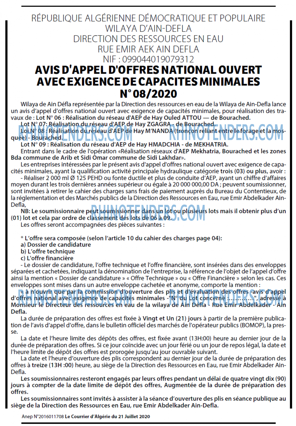 Le Courrier d'Algerie