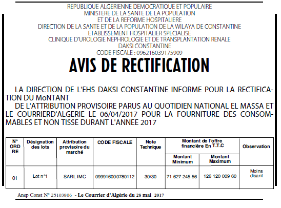 Le Courrier d'Algerie