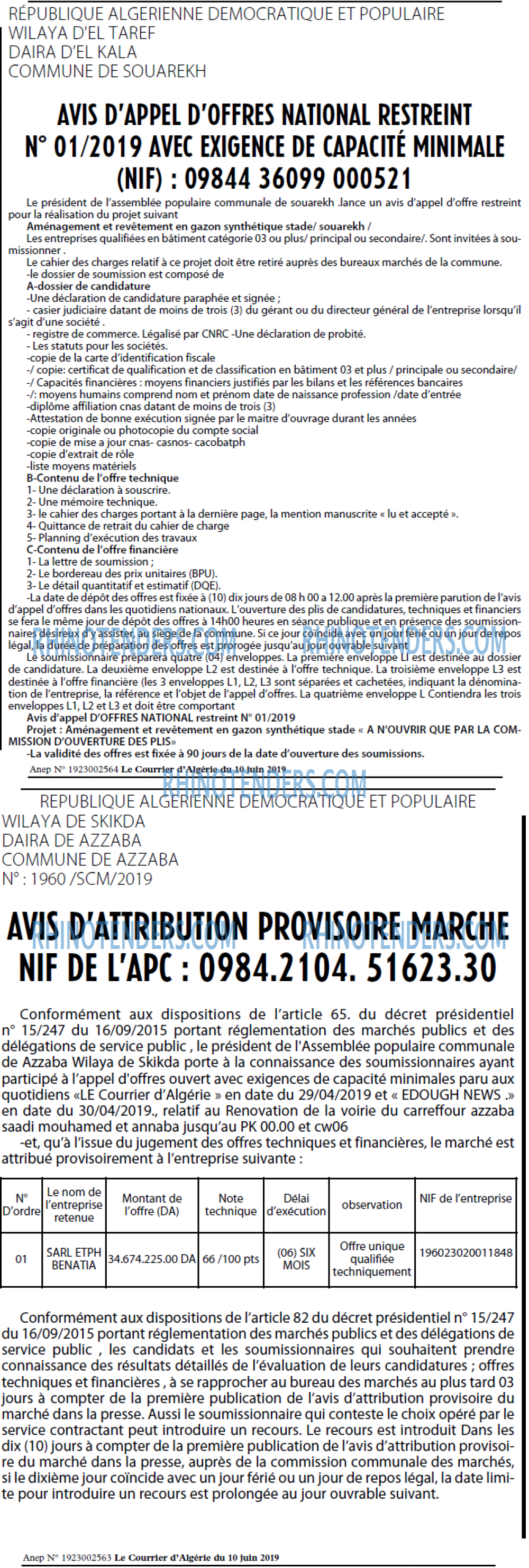 Le Courrier d'Algerie