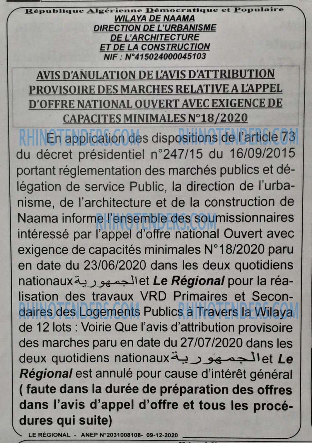 LE REGIONAL