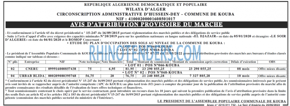 LE SOIR D'ALGERIE