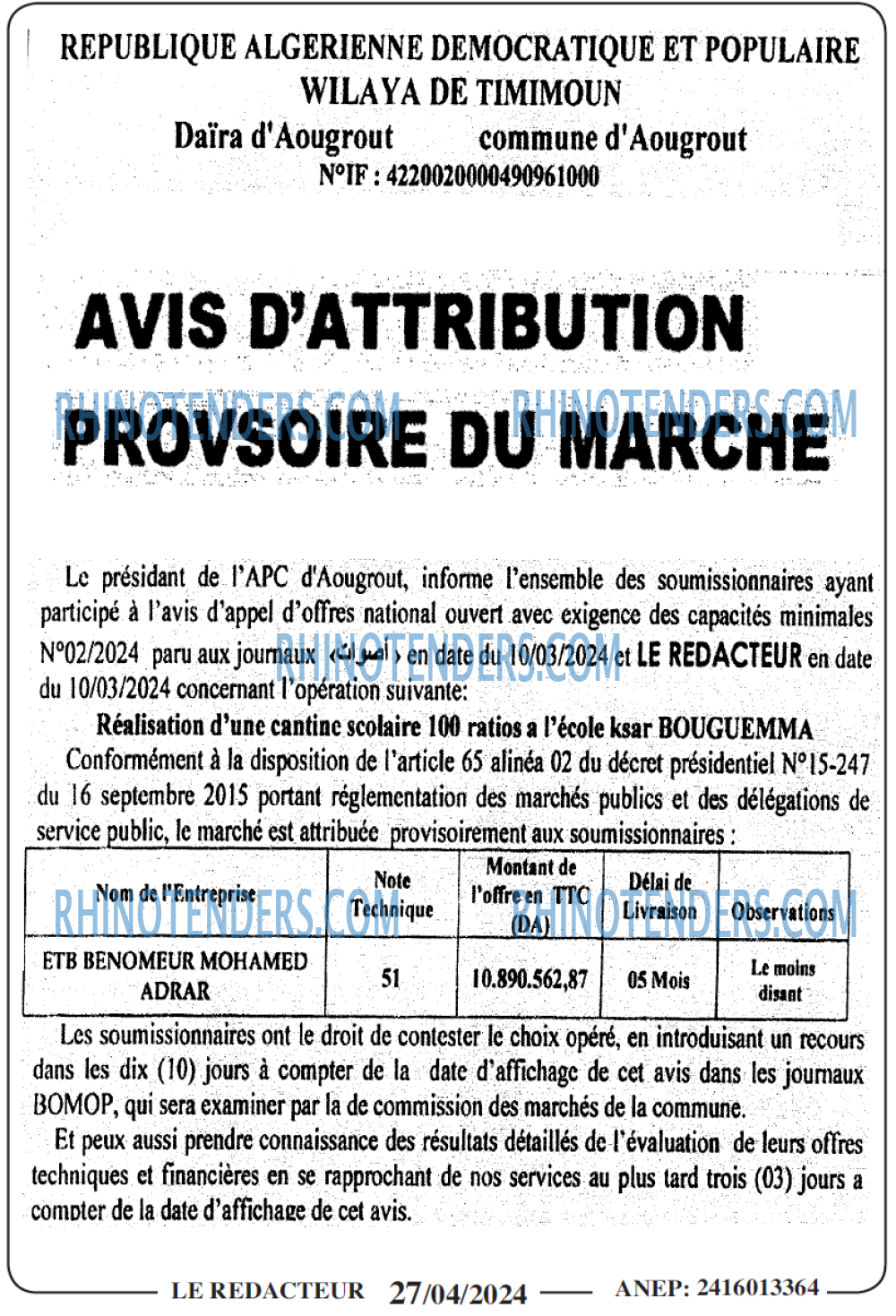 LE REDACTEUR
