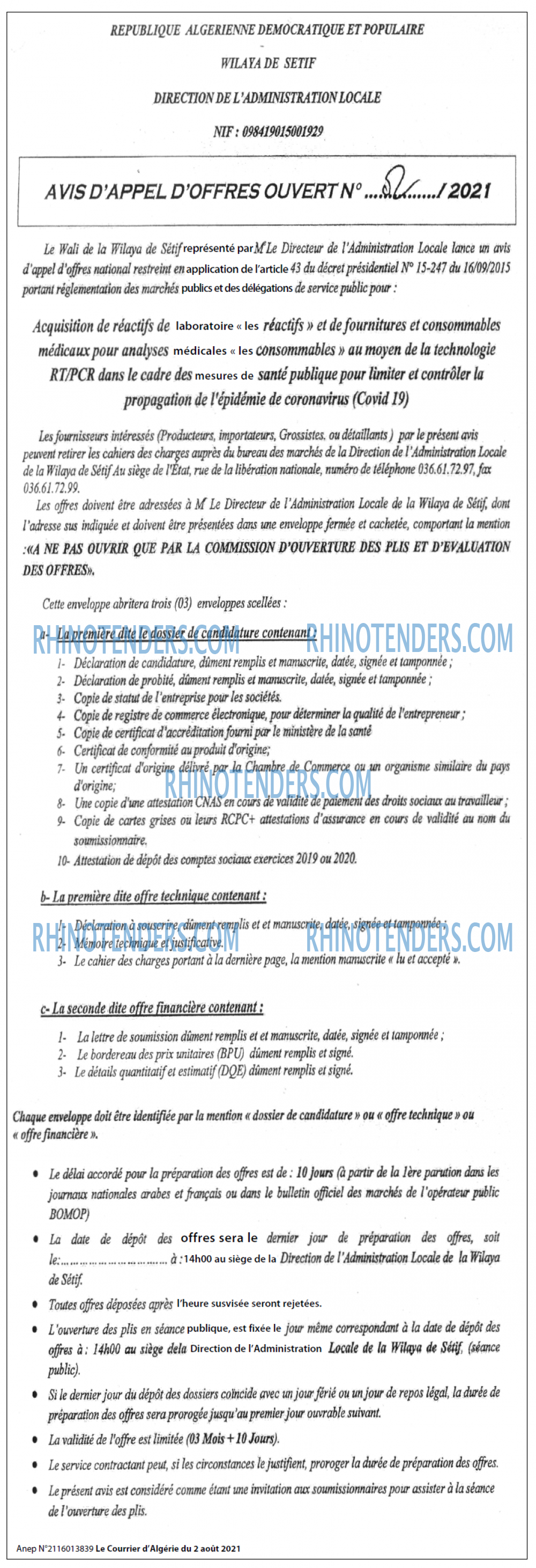 Le Courrier d'Algerie