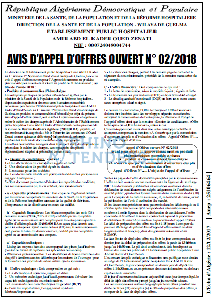 L'ECHO D'ALGERIE