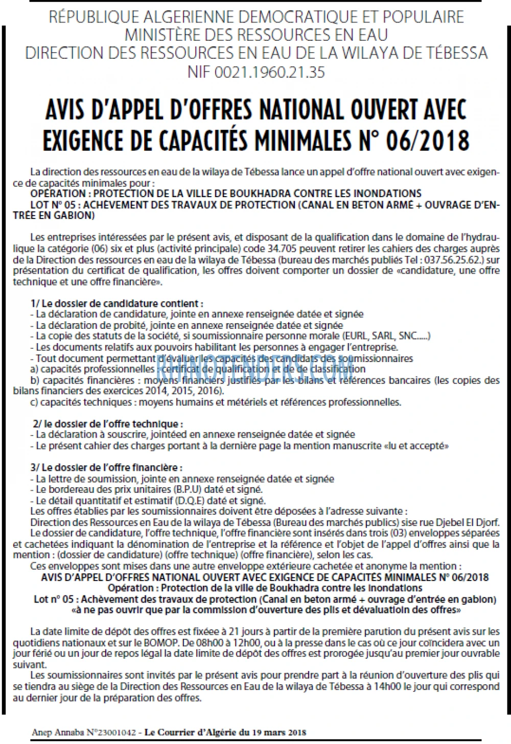 Le Courrier d'Algerie