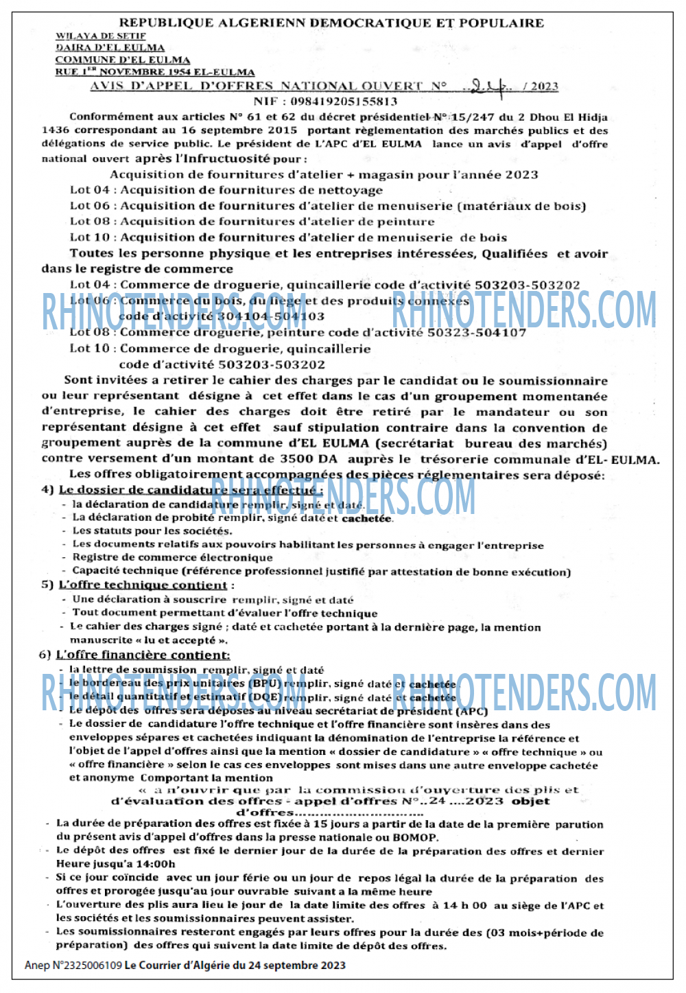 Le Courrier d'Algerie