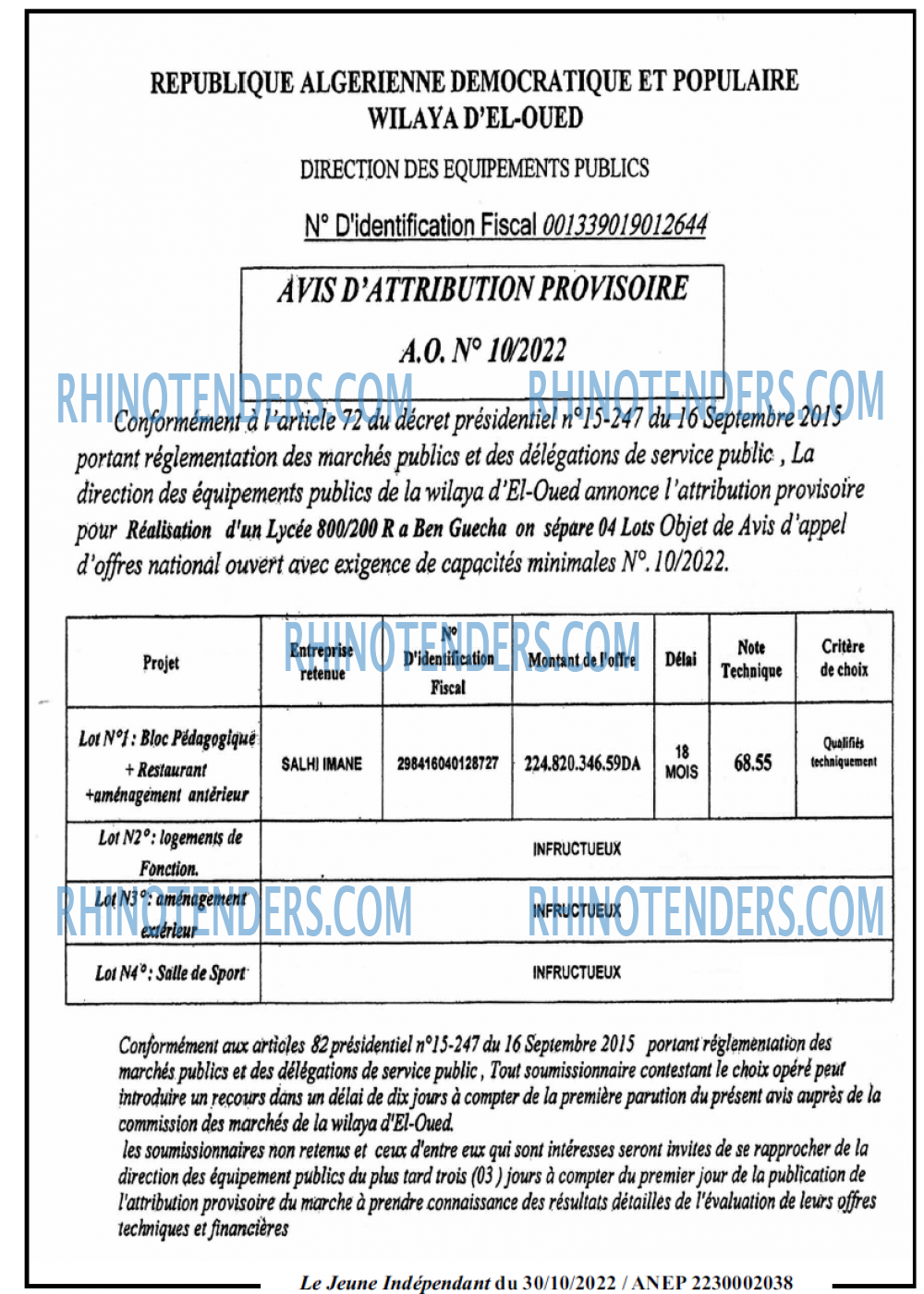 Jeune Independant