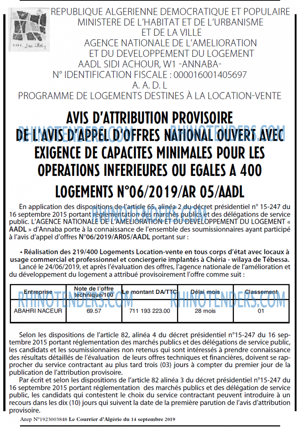 Le Courrier d'Algerie