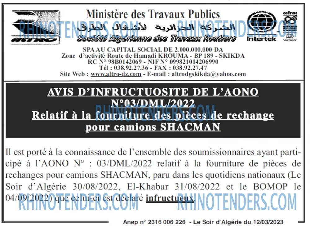 LE SOIR D'ALGERIE