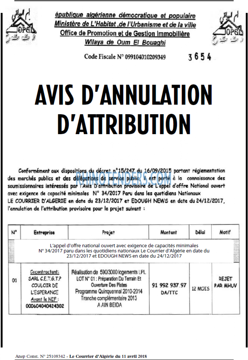 Le Courrier d'Algerie
